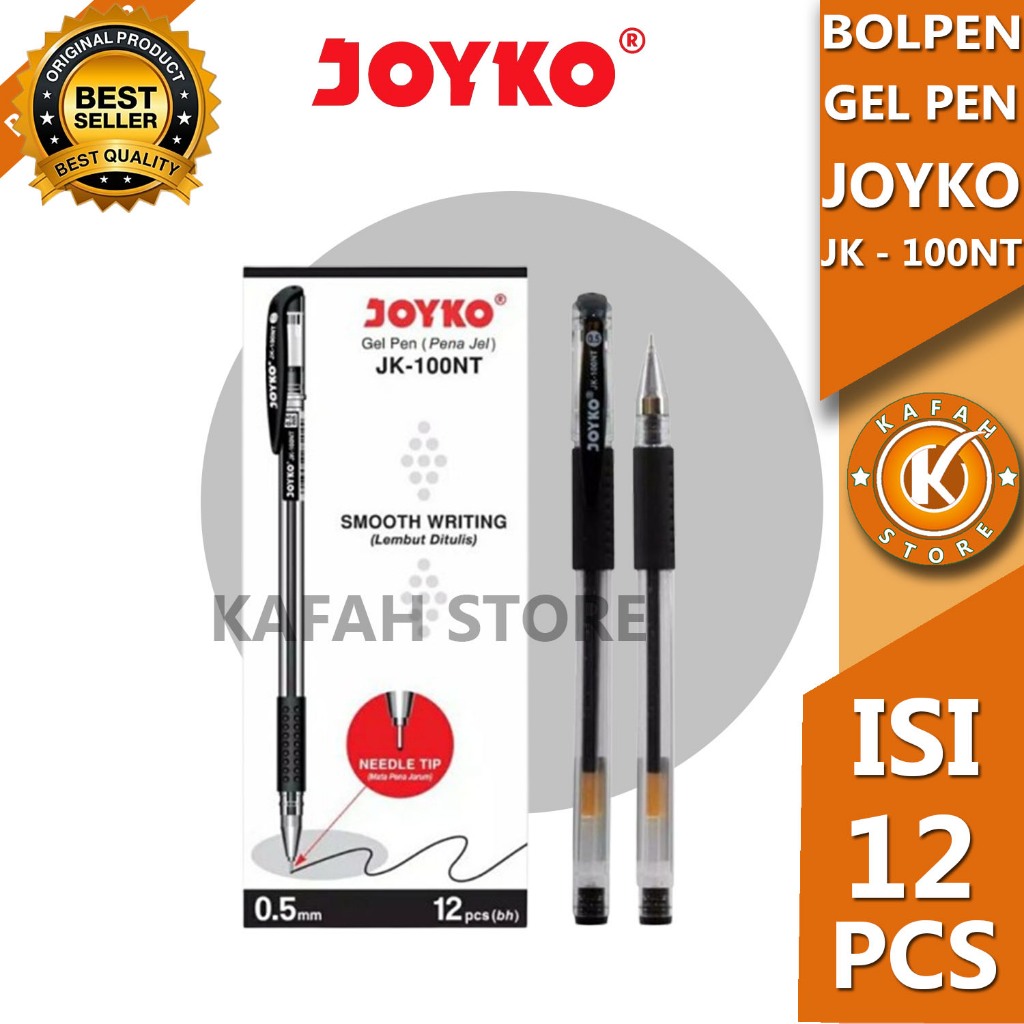 

PULPEN JOYKO GEL PEN ( PENA GEL ) JK-100 NT SMOTING WRITING ISI 12 PCS KAFAH STORE