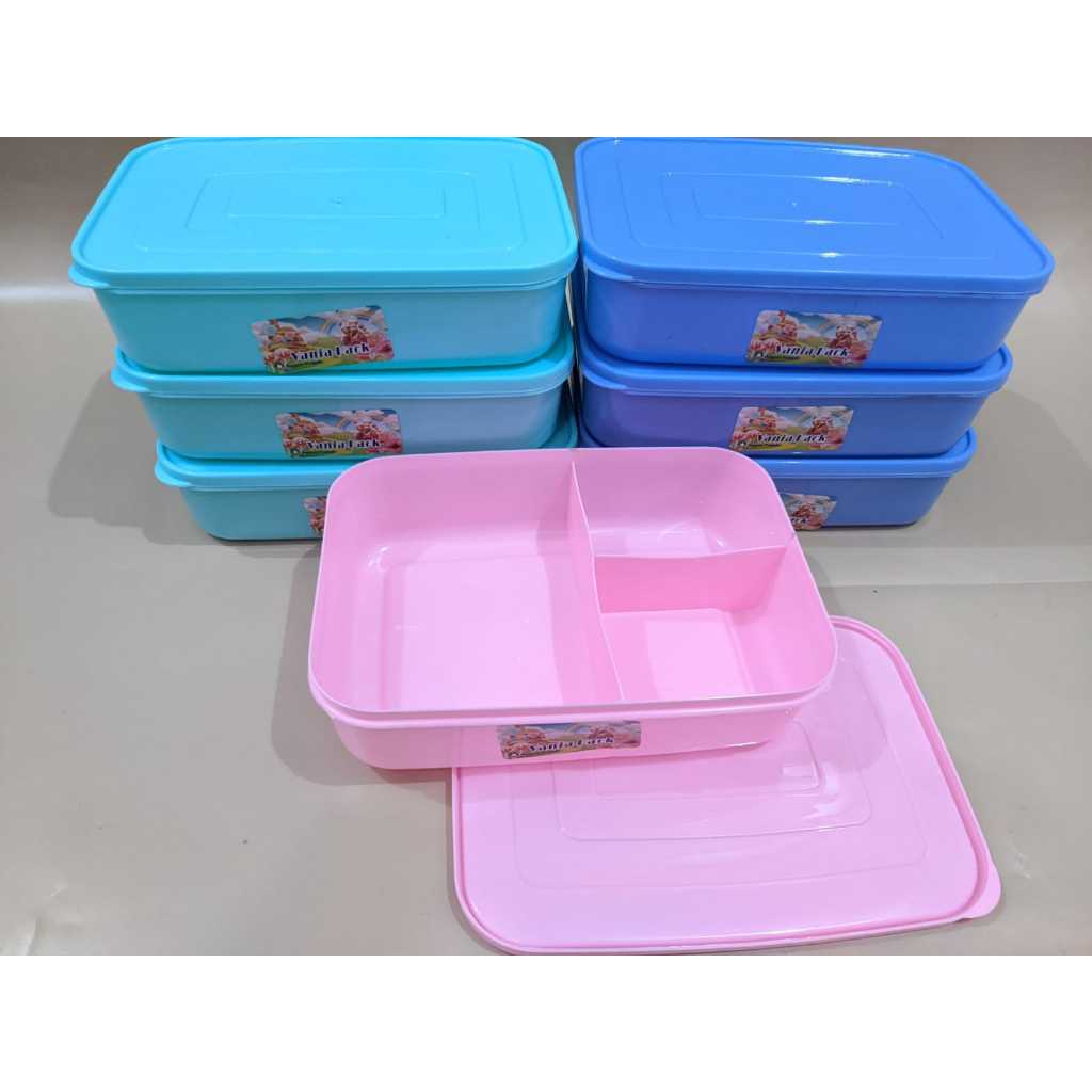 VANIA PACK - KOTAK NASI WARNA PASTEL SERBAGUNA 3 SEKAT / LUNCH BOX/ KOTAK BEKAL