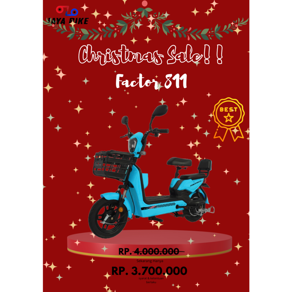 Sepeda Listrik Factor FC 811 - Sepeda Listrik dengan Kapasitas Baterai 576Wh