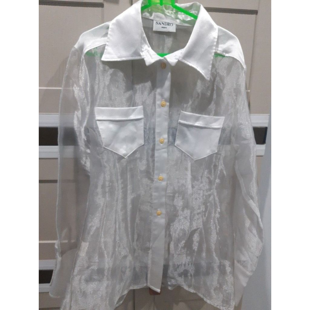 Vintage sandro sheer shirt