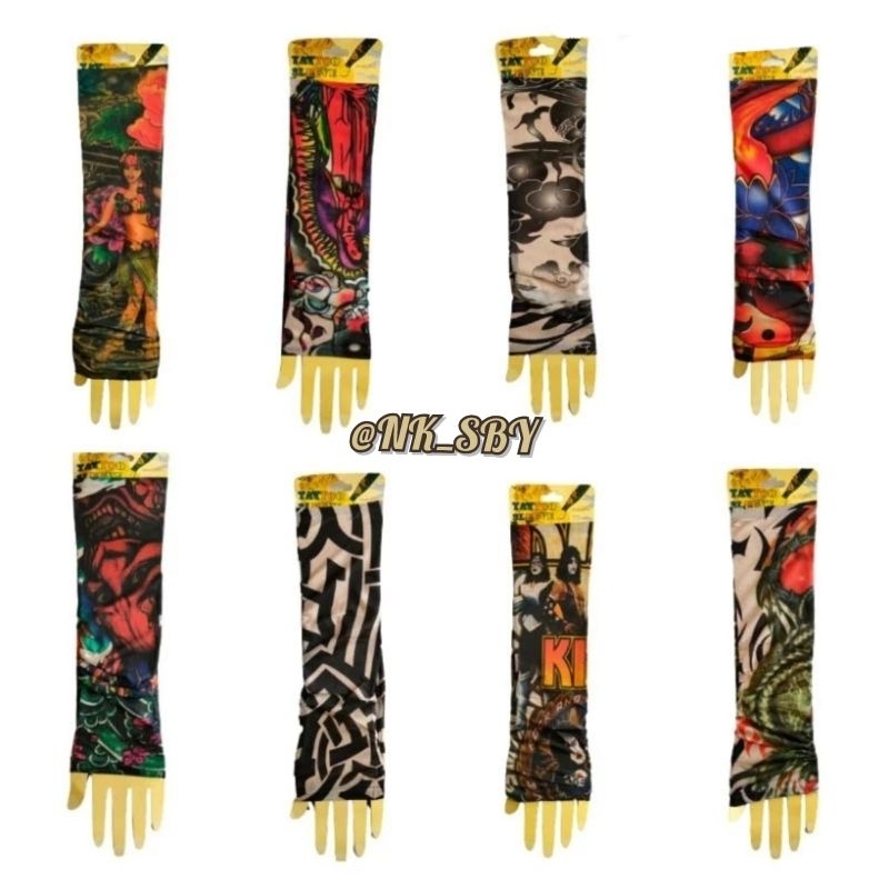 MANSET TANGAN MOTIF TATO / HANDSOCK TANGAN TATO