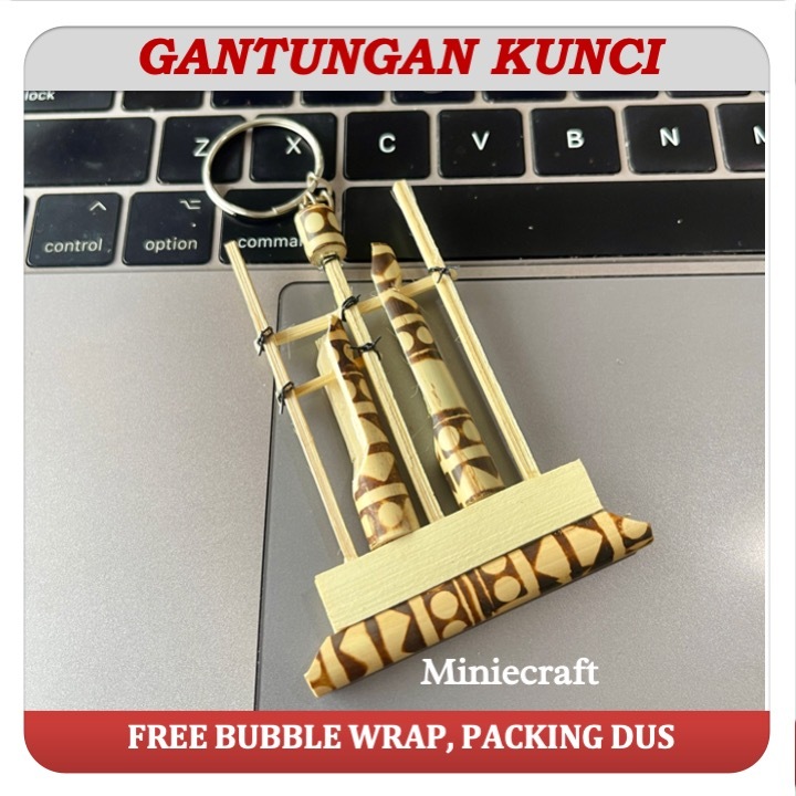 GANCI - GANTUNGAN KUNCI MINIATUR ANGKLUNG KESENIAN JAWA BARAT