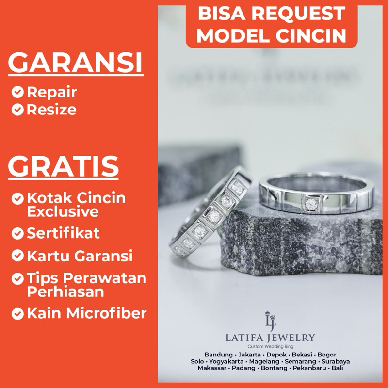 CINCIN TUNANGAN COUPLE PERAK BERGARANSI GRATIS TULIS UKIR NAMA MODEL CUSTOM