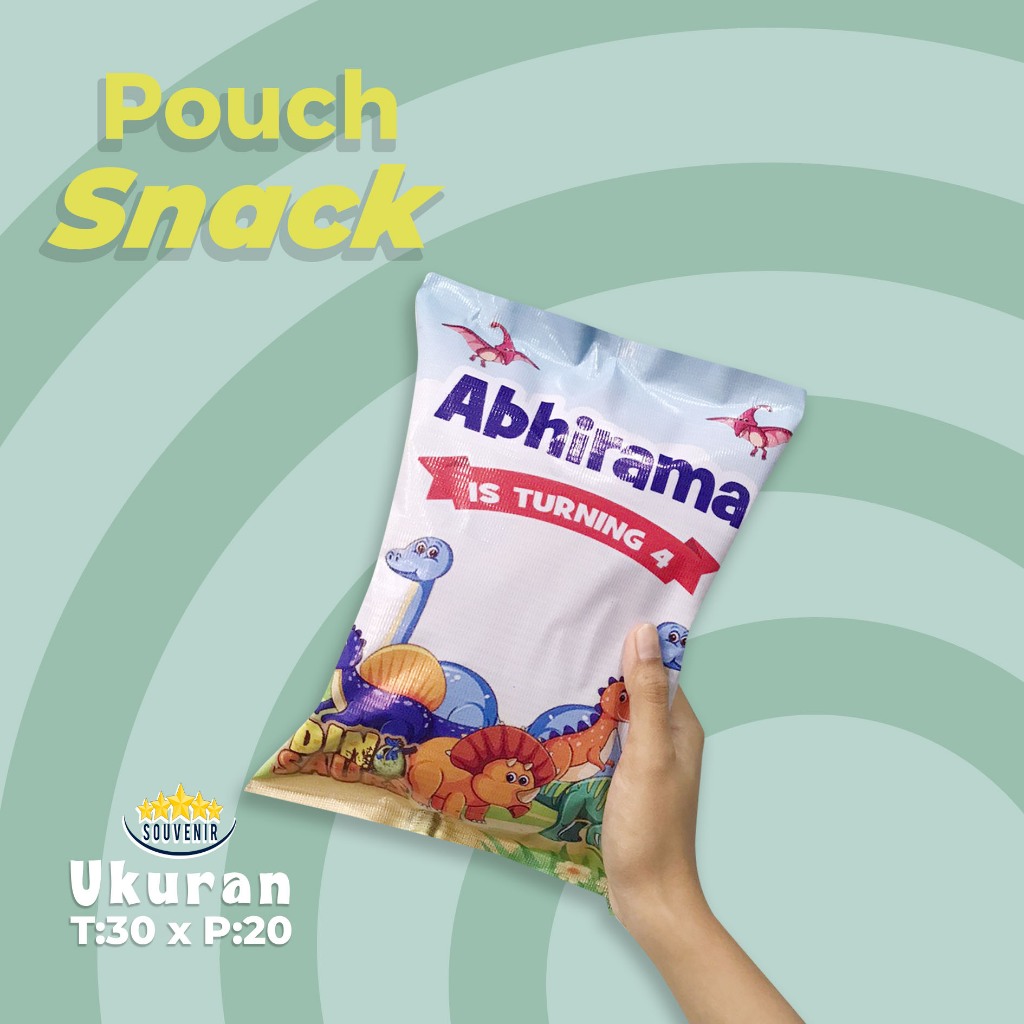 

Pouch Kemasan Snack Ulang tahun custom,Souvenir Ultah Ukuran P20 x T30cm