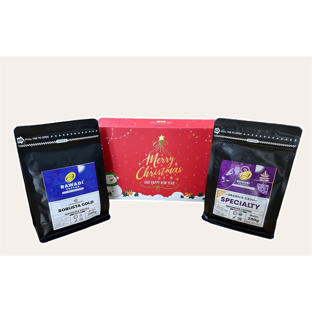 

Hampers Natal Parcel Merry Christmas Gift Bawadi Coffee (Paket C)