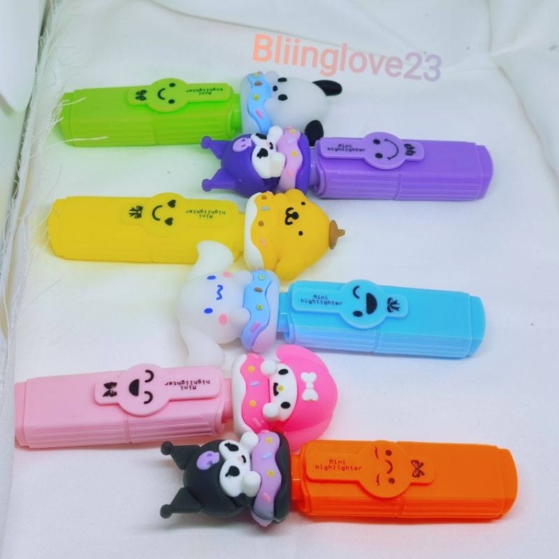 

D,R// A,M- Stabilo mini 1set isi 6 warna motif kuromi and frends // stabilo mini lucu kartun