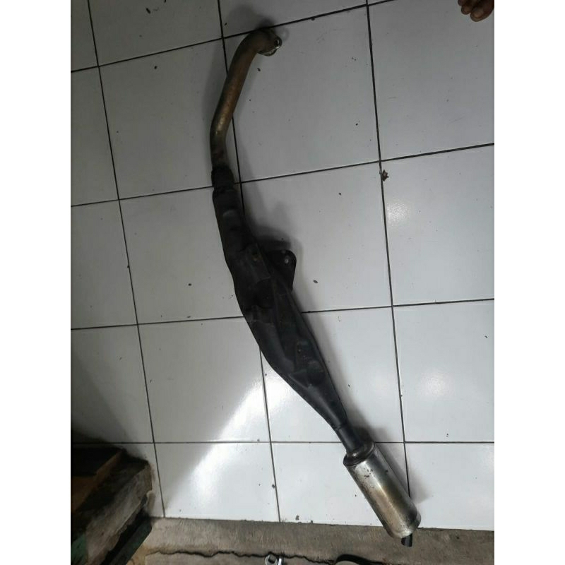 Knalpot Yamaha F1Z F1ZR gembung Hitam Original+Sarangan Ori baru