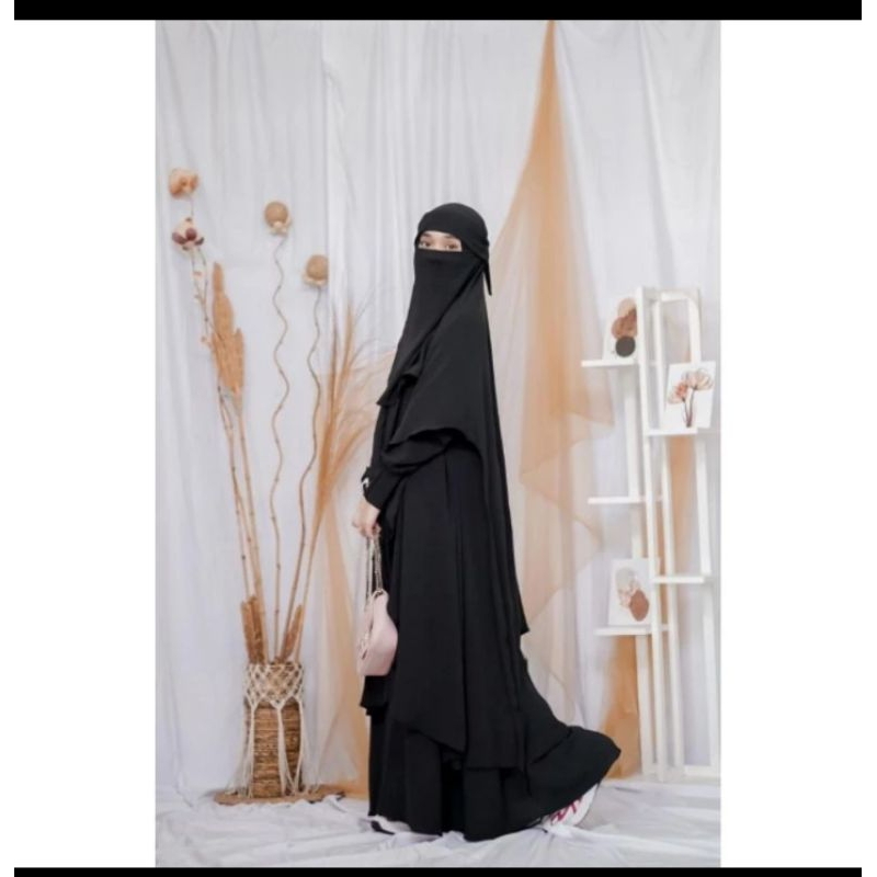 GAMIS SET YUMNA /GAMIS SET OUTER KHIMAR FREE NIQAB