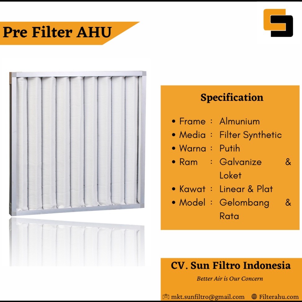 IhE PRE FILTER AHU FRAME ALMUNIUM
