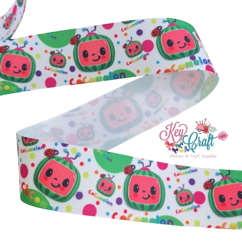 

Pita Grossgrain motif cocomelon size 3,8cm