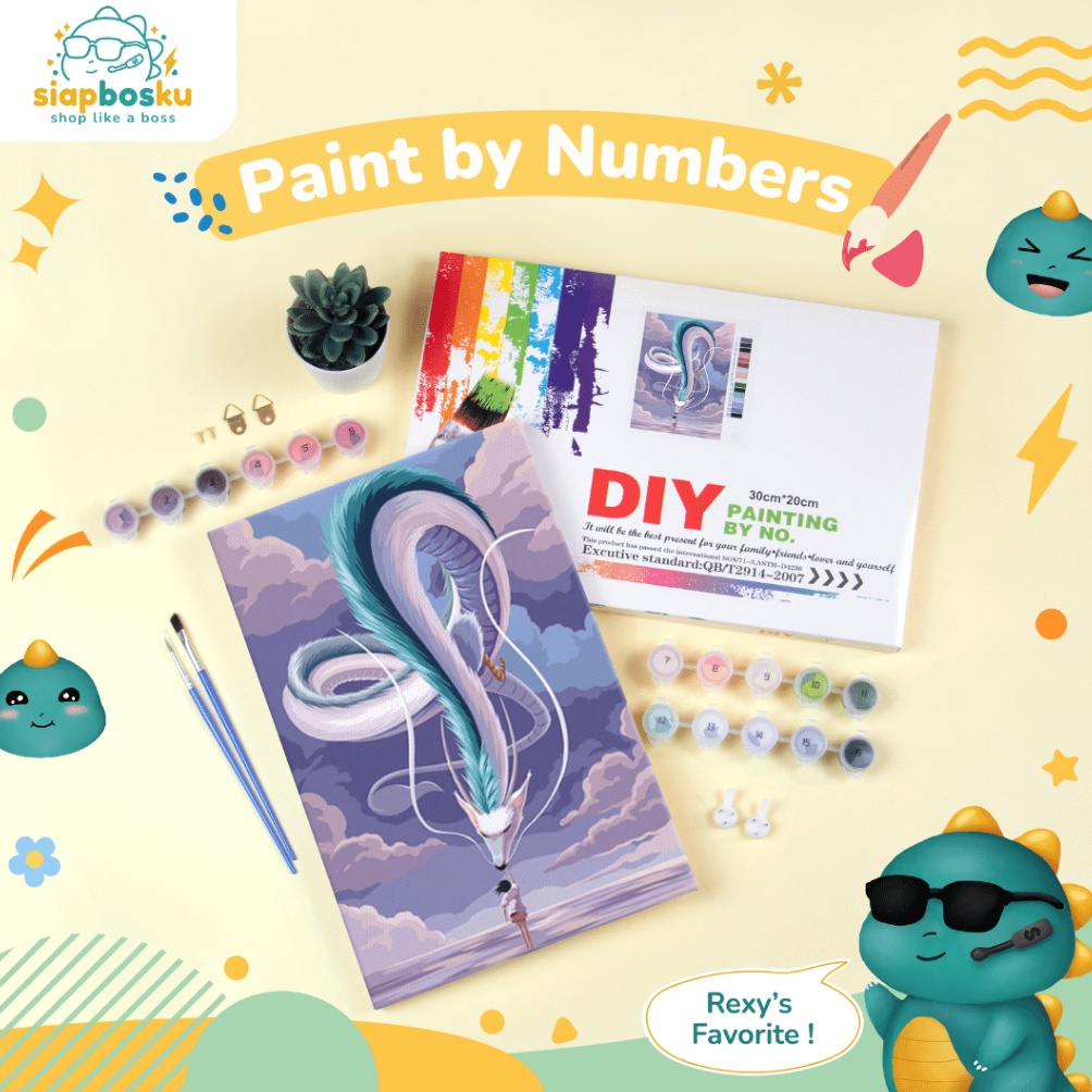 

PROMOND6F PAINT BY NUMBER 2x3 CM AESTHETIC KANVAS LUKIS ANIME LANDSCAPE PAINTING KIT Potongan