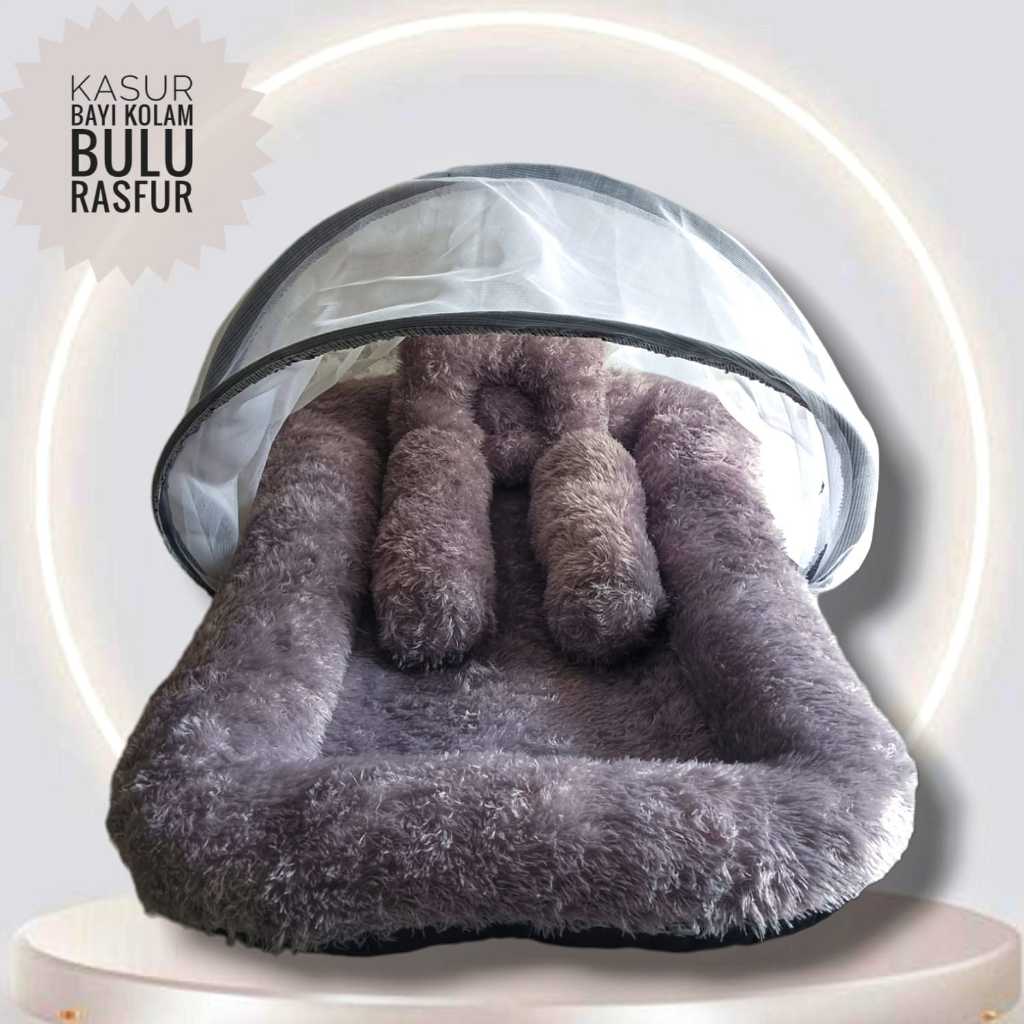 Kasur Bayi Kulambu Rasfur Model Kolam Lipat Satu Set Bantal Guling