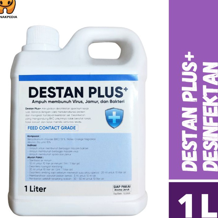 Ready Desinfektan Kandang 1 Liter  Desinfektan BKC 1 Aroma Jeruk Desinfektan Anti PMK  Desinfektan P