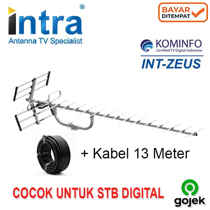 jq Antena TV Outdoor Digital INTRA INTZEUS Cocok Untuk STB Set Top Box DIGITAL