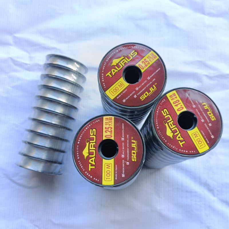Senar pancing Taurus 100 Meter connecting - senar pancing murah anti kusut anti keriting