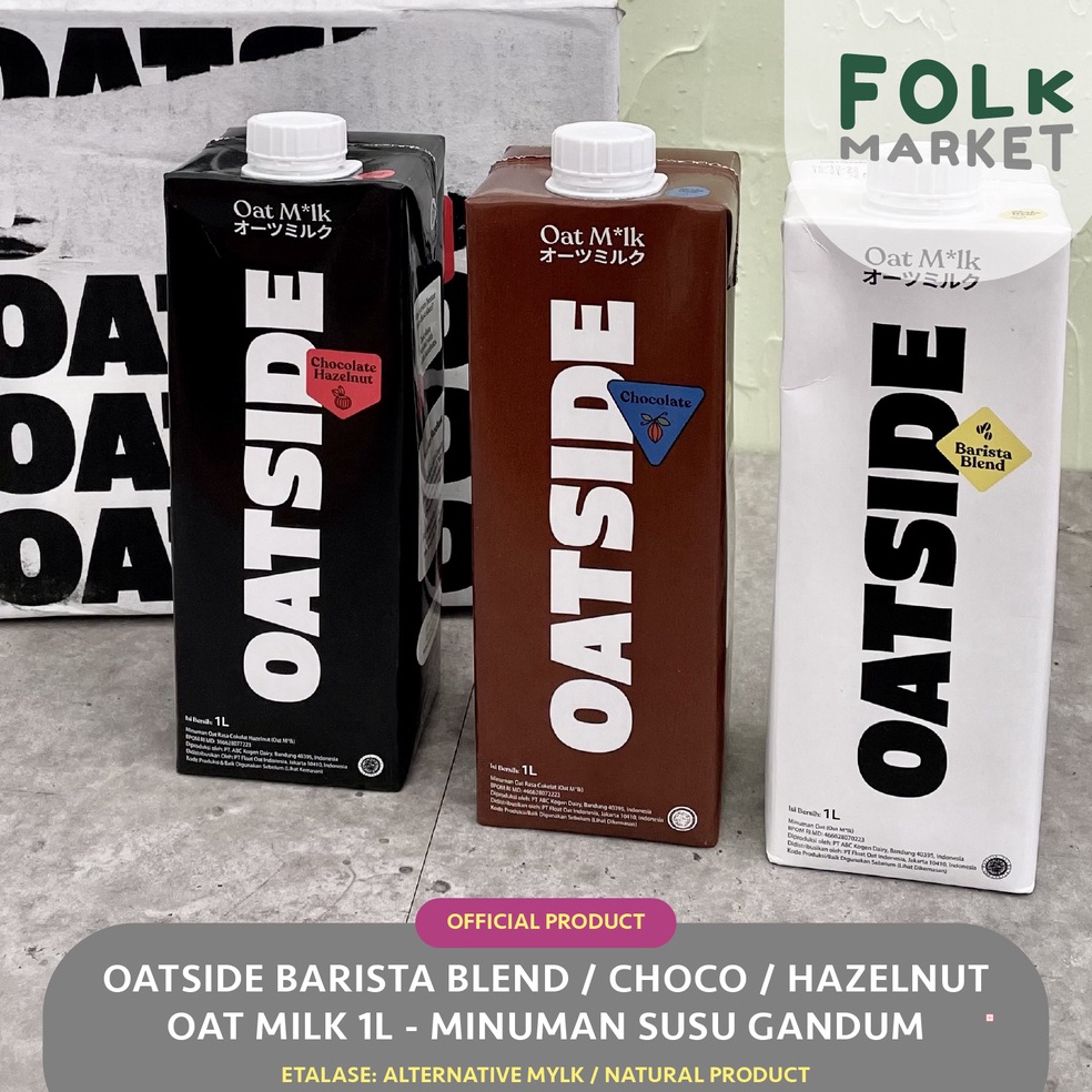 

gzkt 9 OATSIDE Oat Milk 1L Barista Blend Edition Chocolate Hazelnut Minuman Susu Gandum Vegan ABF