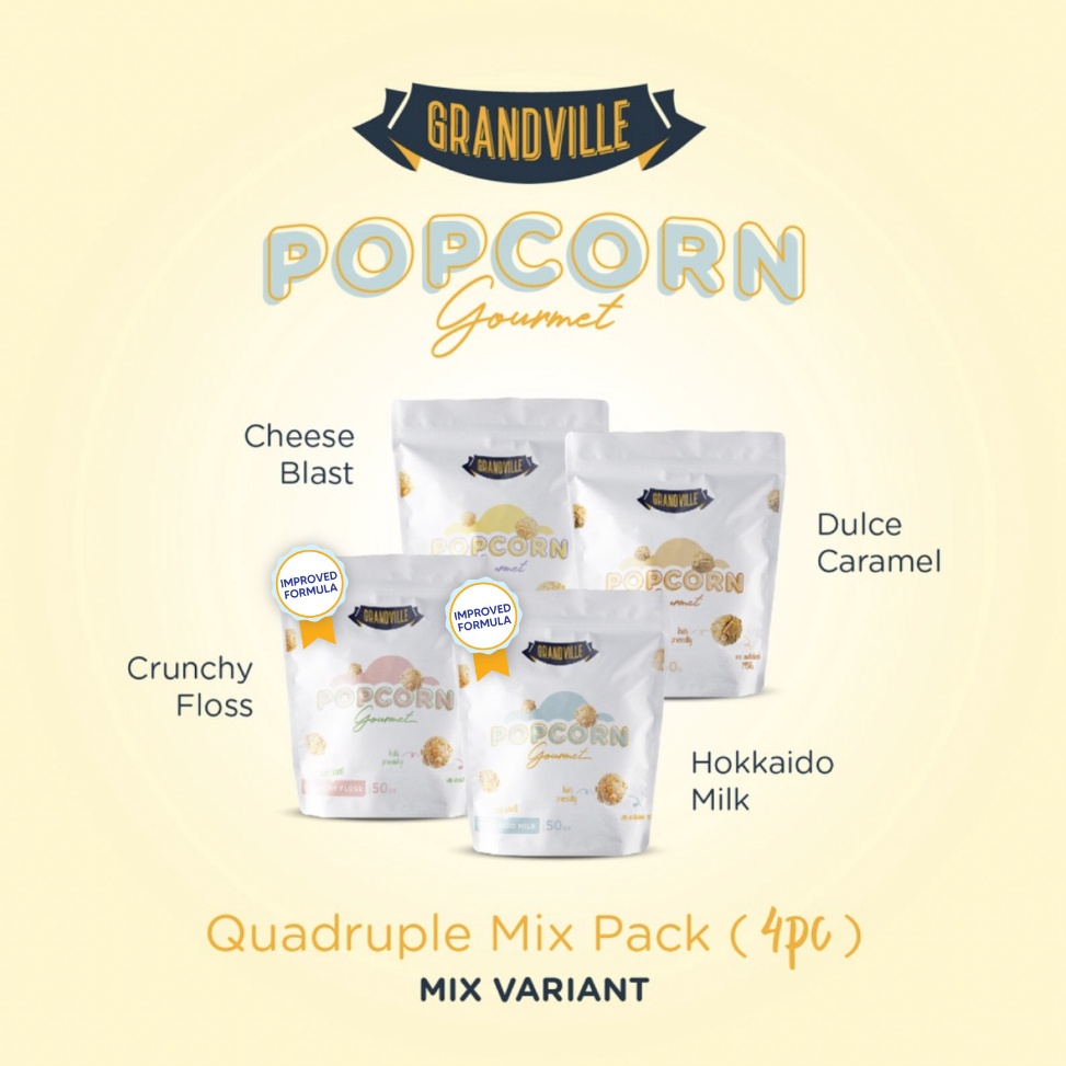 

Diskon 4Pc Grandville Popcorn Gourmet Pack All Variant Special