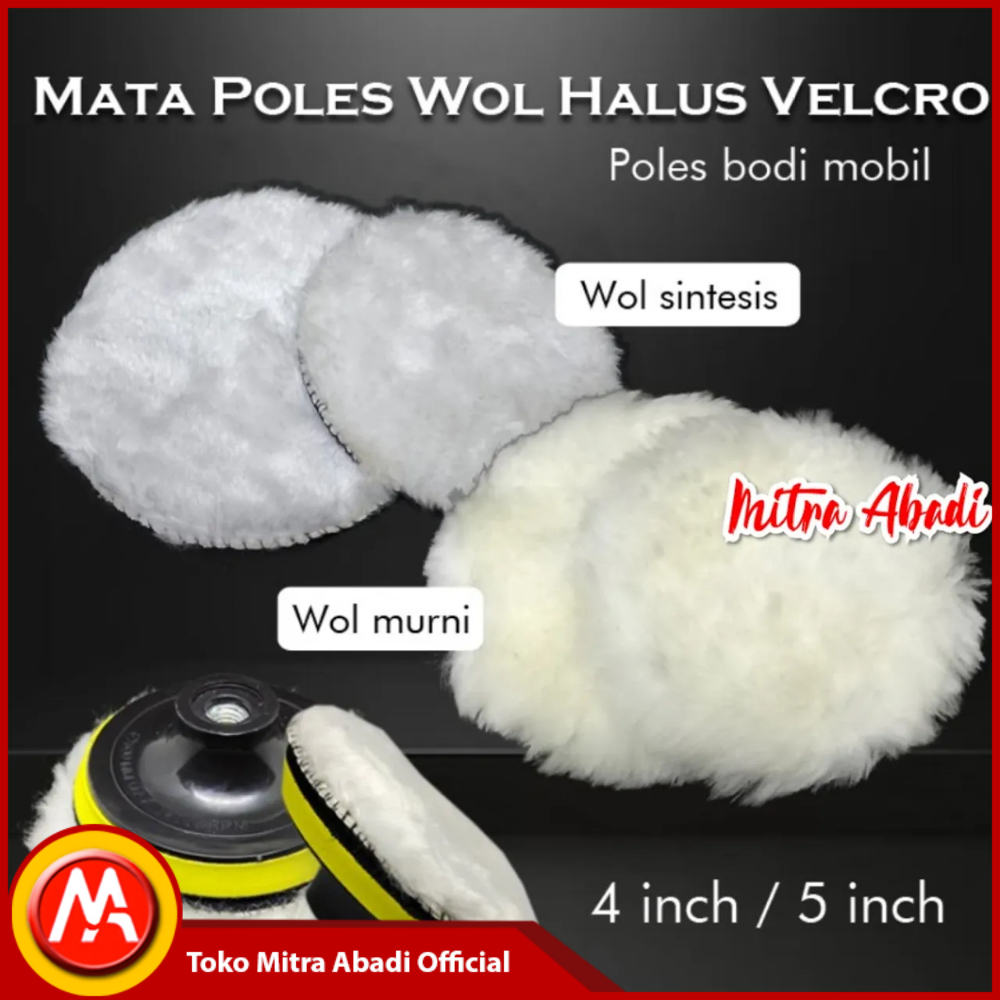 Mata Pad Wol Halus Poles Gerinda Velcro Polishing Mobil