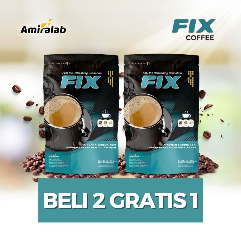 

BELI 2 HEMAT AMIRALAB Fix Coffee Minuman Herbal Kopi Pria Kesehatan Alami Tradisional Stamina Pria Kuat Jamu Ramuan Kejantanan