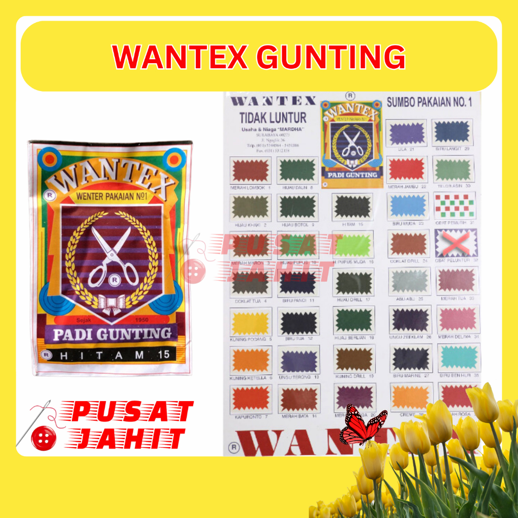 WANTEX PADI GUNTING / PEWARNA KAIN / WANTEK