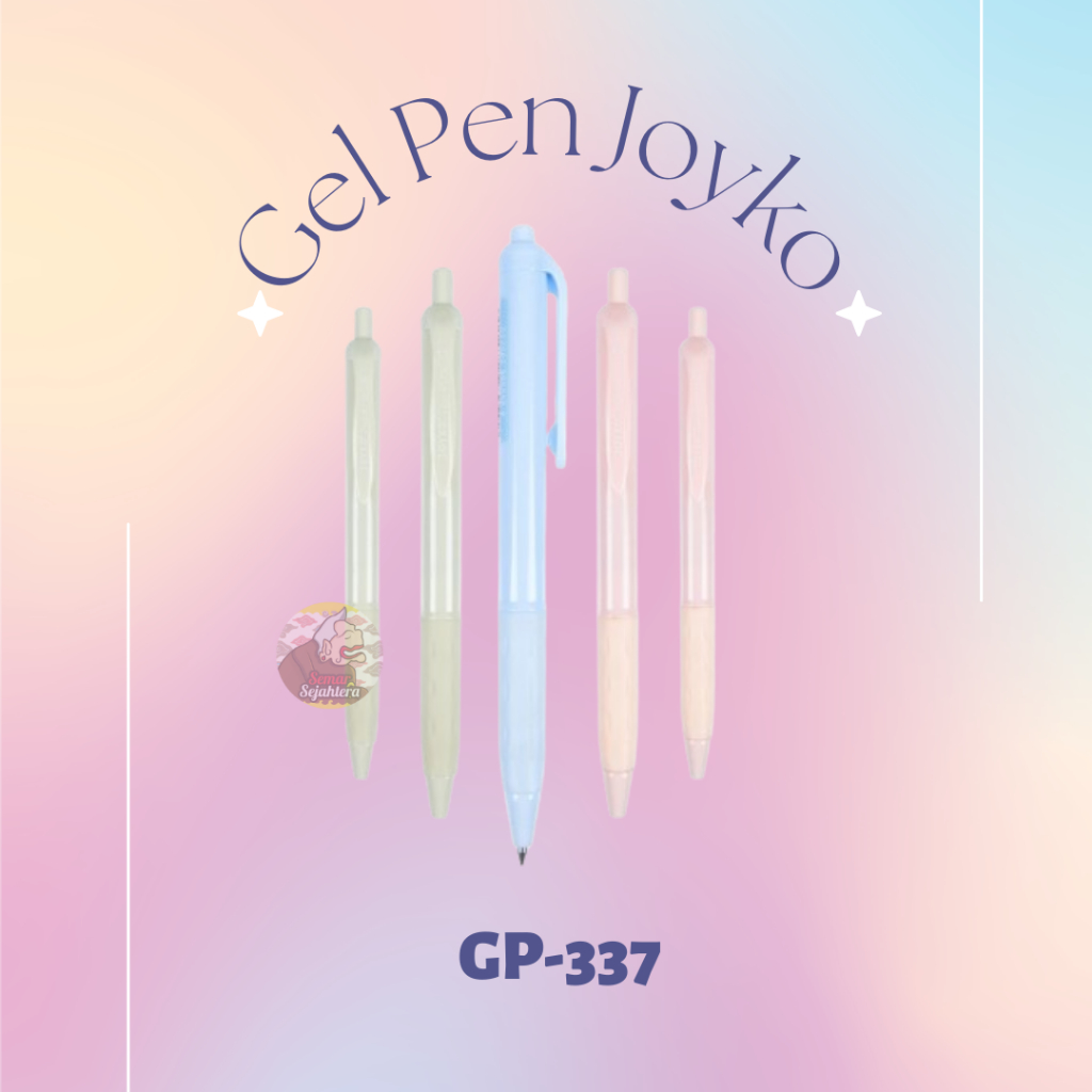 

[PCS] BOLPEN / PULPEN JOYKO GEL PEN GP-337 0.5MM WARNA PASTEL TINTA HITAM