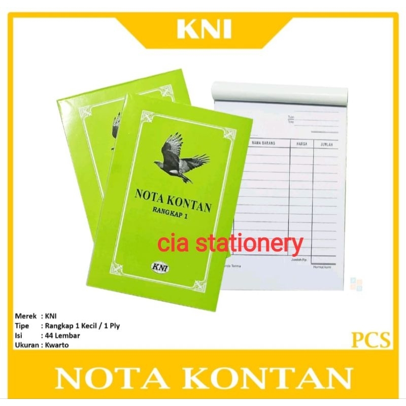 

Nota 1 Ply Murah / Nota K1 Murah