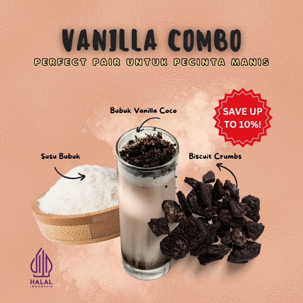 

Paket Bundling 9: Bubuk Vanilla 500 gr + Susu Bubuk 500 gr + Crumbs 500 gr