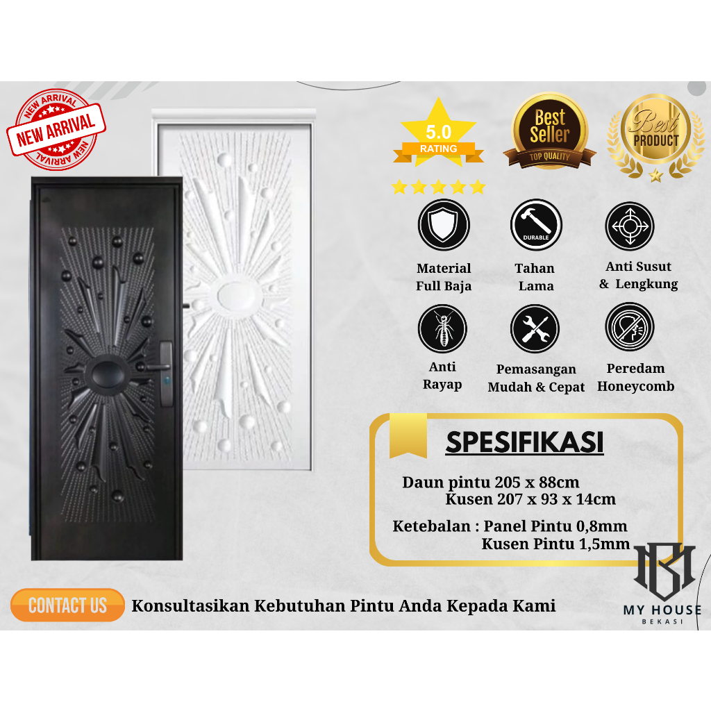 Pintu Baja/Pintu Baja Murah/Pintu Kamar/Pintu Utama