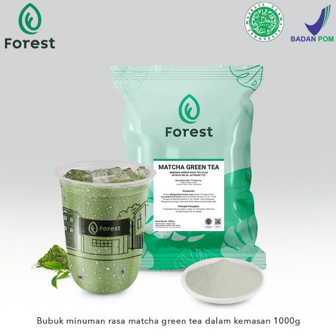 

CODEBARANG511SFS Bubuk Minuman MATCHA GREEN TEA Powder 1g FOREST Bubble Drink 4