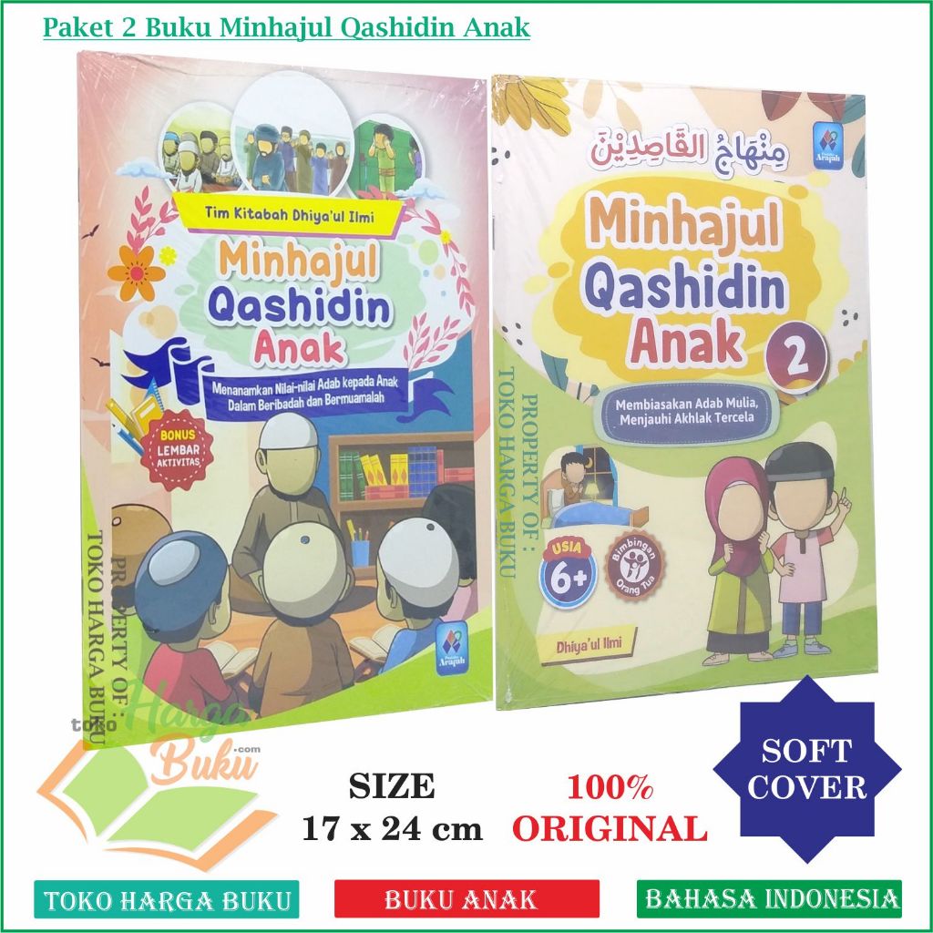 Paket 2 Buku Minhajul Qashidin Anak Jilid 1 dan 2 Buku Anak Usia 6+ Penerbit Pustaka Arafah