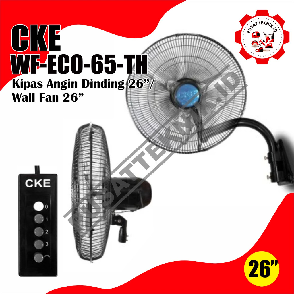 Wall Fan CKE 26 Inch WF-ECO 65-TH Kipas Angin Dinding Kantor Restoran