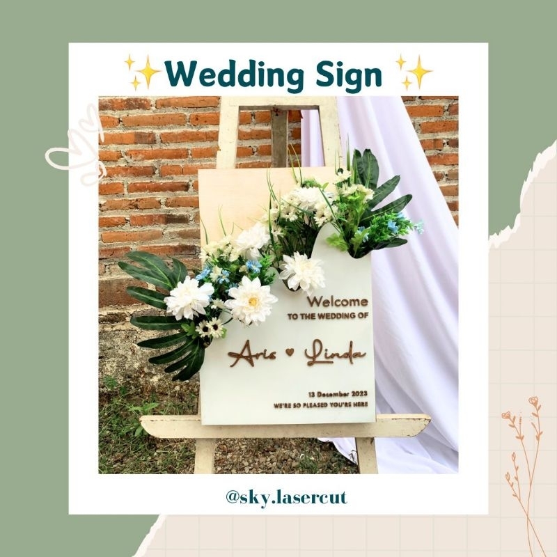 akrilik wedding sign / welcome sign / akrilik sign / papan ucapan / dekorasi lamaran