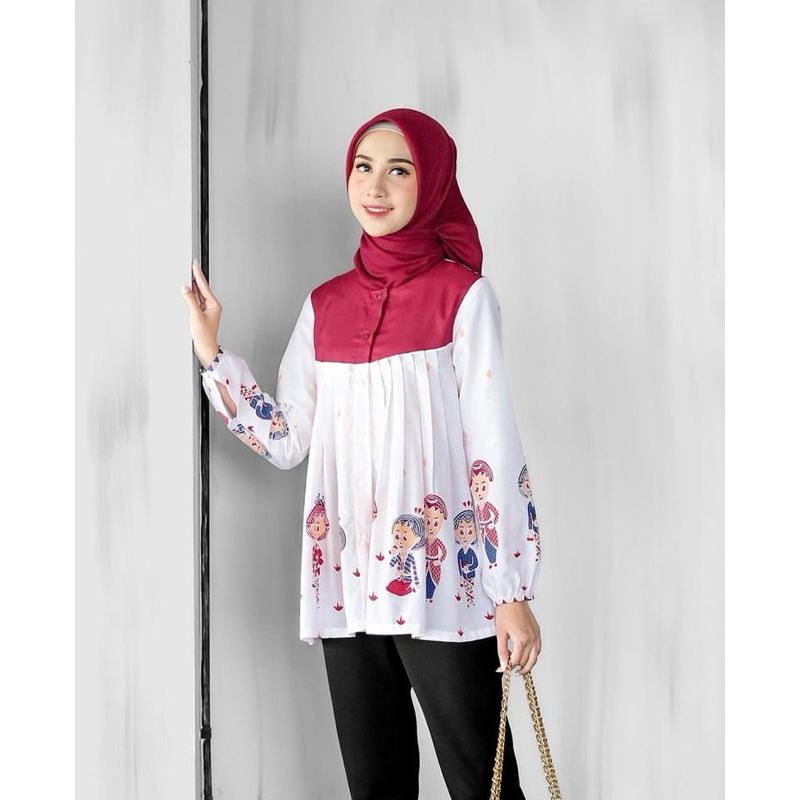 [BISA LIVE] NEW - BATIKULA FATMAWATI BLOUSE SIZE S