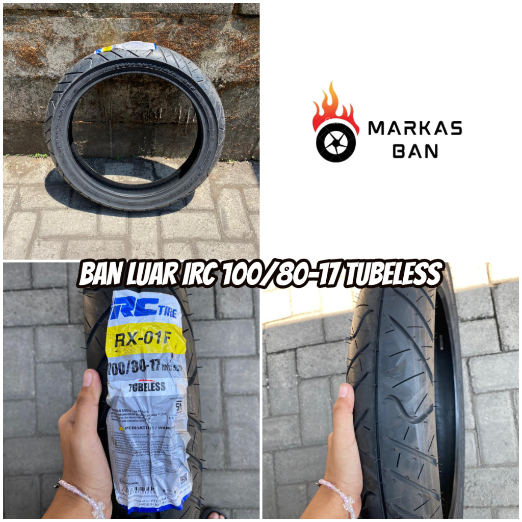 BAN LUAR IRC 100/80-17 TUBLESS BAN LUAR MOTOR RING 17 // BAN LUAR IRC UKURAN 100/80 RING 17 TUBELESS