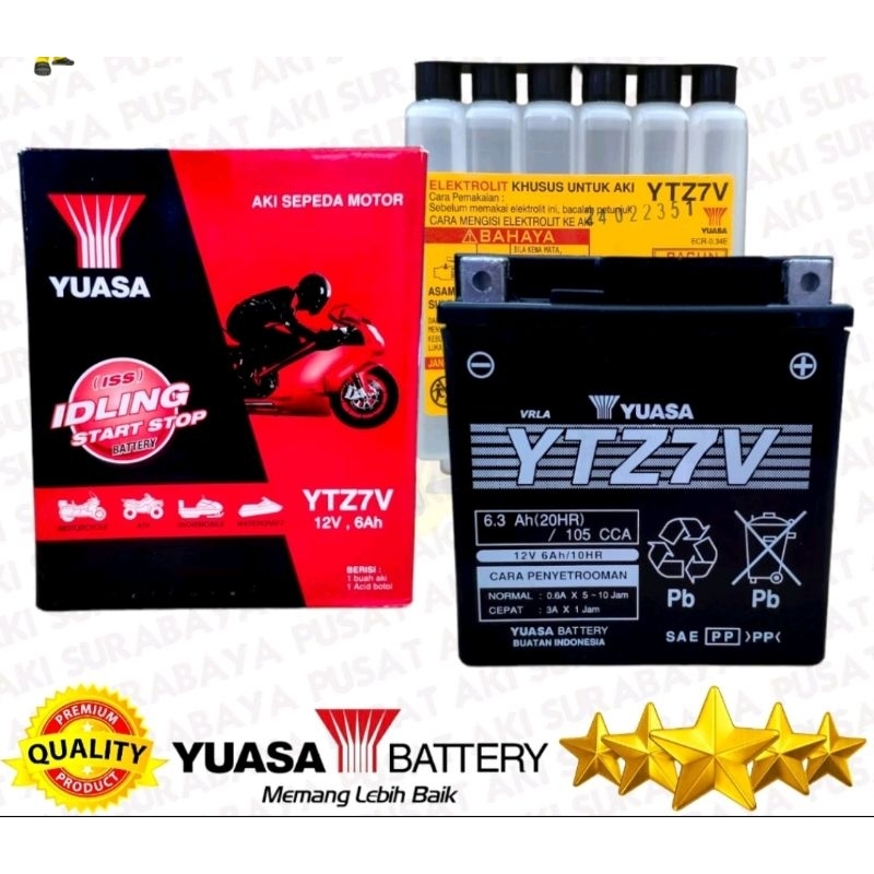 "AKI KERING YUASA YTZ7V N MAX ,LEKSI