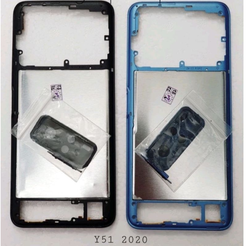 BEZZEL BAZEL TULANG MESIN TENGAH VIVO Y51 2020 BEZEL SAMPING DUDUKAN BECKDOR VIVO Y51 2020