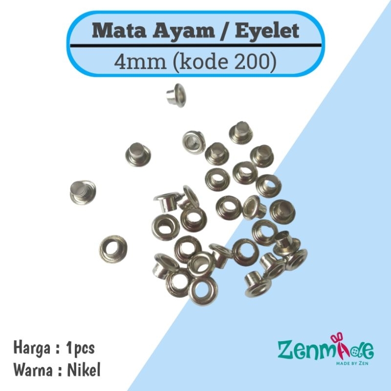 Ring Mata Ayam (kode 200) 4mm • Eyelet • Mata Itik • Ring banner spanduk