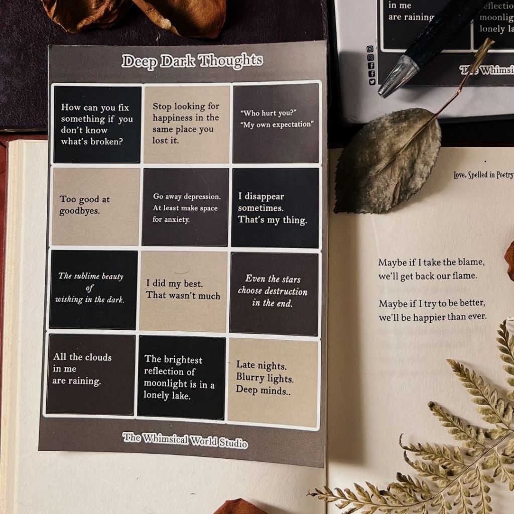 

Sticker Aesthetic Quotes Stiker Bullet Journal Scrapbook Sticker Sheet A6