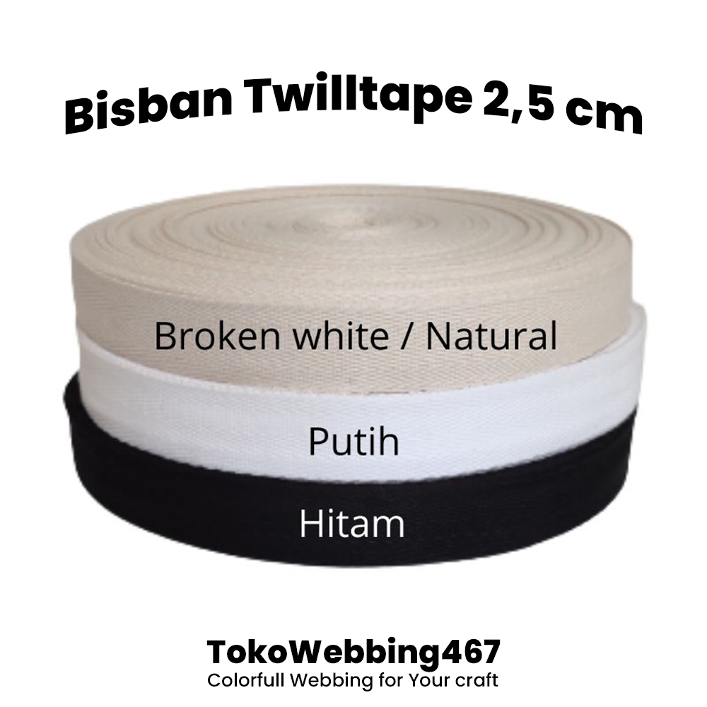 1 Rol Bisban Twilltape Katun 2,5cm