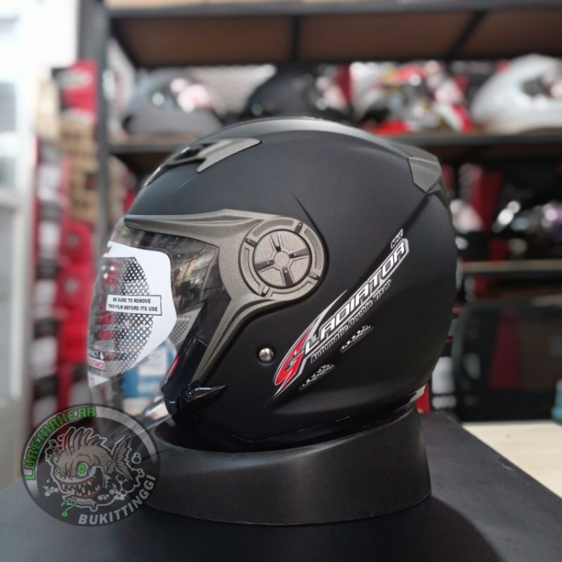 HELM NHK GLADIATOR SOLID BLACK DOFF
