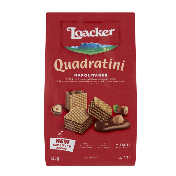 

Loacker Quadratini Bite Size Hazelnut Wafers | 125g Australia