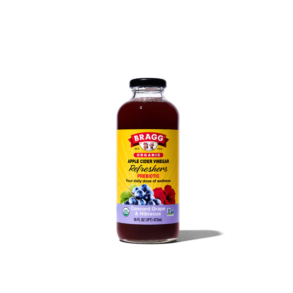 

BRAGG Organic ACV Refreshers Concord Grape & Hibiscus 473ml (Ready to Drink)