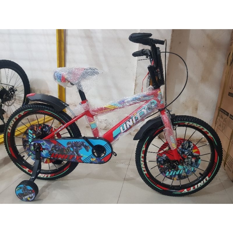 Sepeda Anak Sepeda BMX 18 inch UNITY ( TRANSFORMER ) ( JARI-JARI MOTOR )