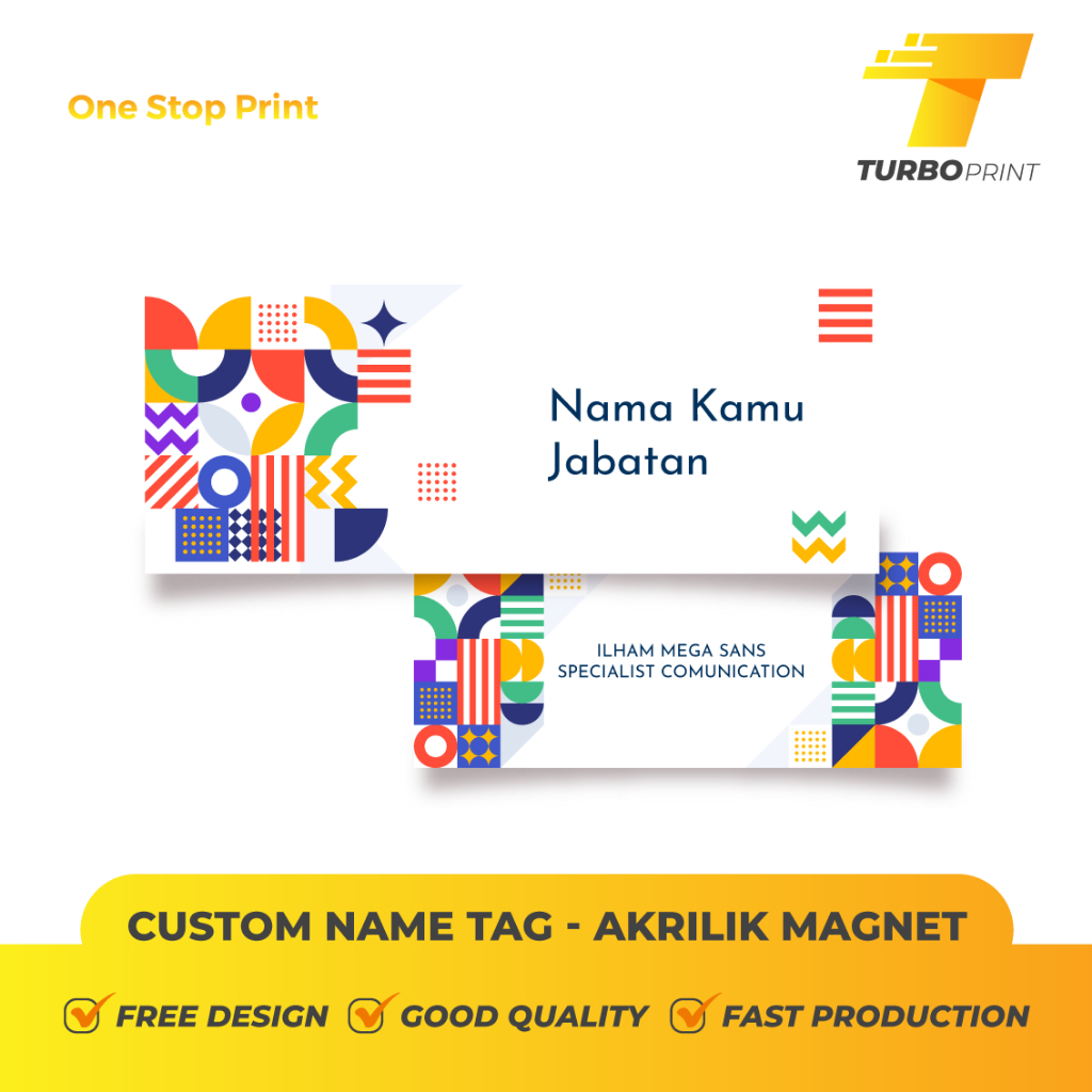

NAMETAG / TANDA PENGENAL / AKRILIK MAGNET / PAPAN NAMA PRINT UV
