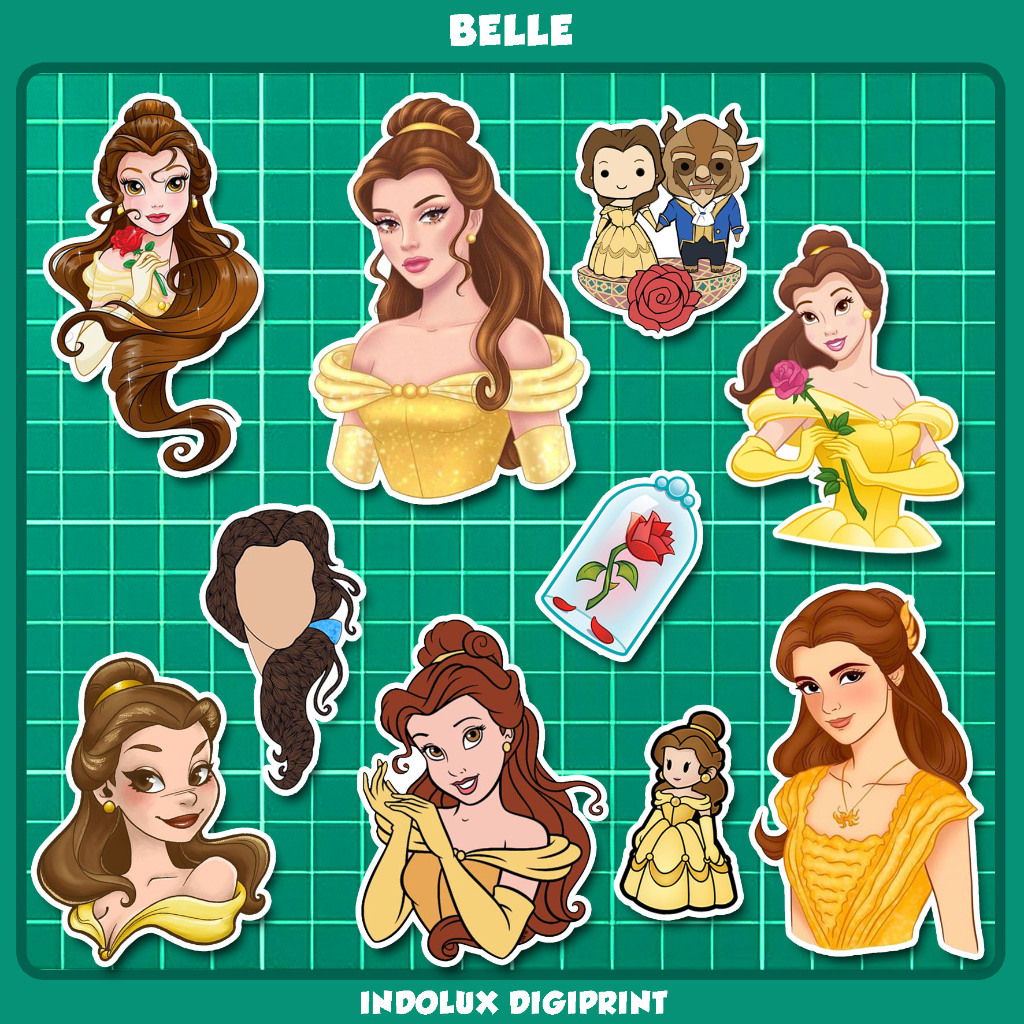 

Sticker Belle Beauty and The Beast Disney Princess Stiker Journal Scraping Book Buku Jurnal Anak Anti Air Untuk Laptop HP