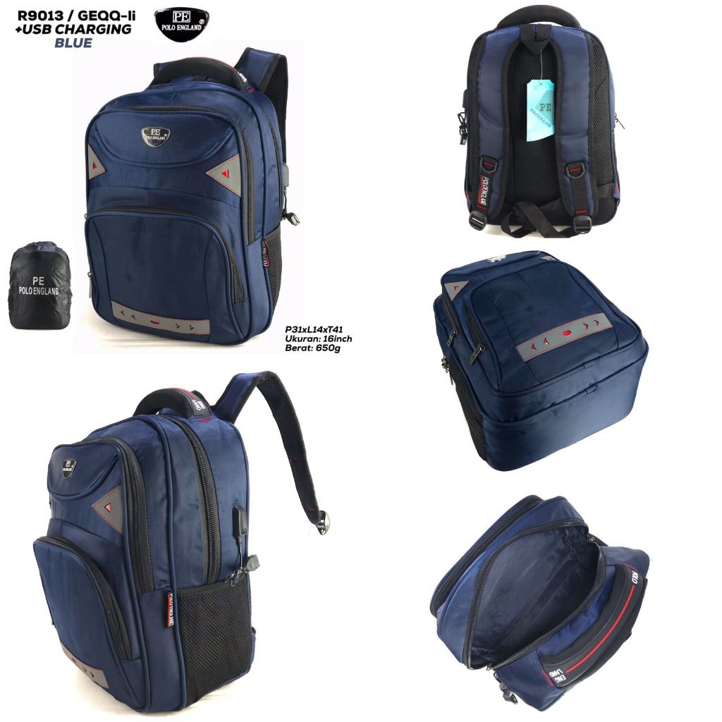 TAS RANSEL POLO ENGLAND 16INCH TAS RANSEL BISA UNTUK SEKOLAH LAPTOP DLL R9013