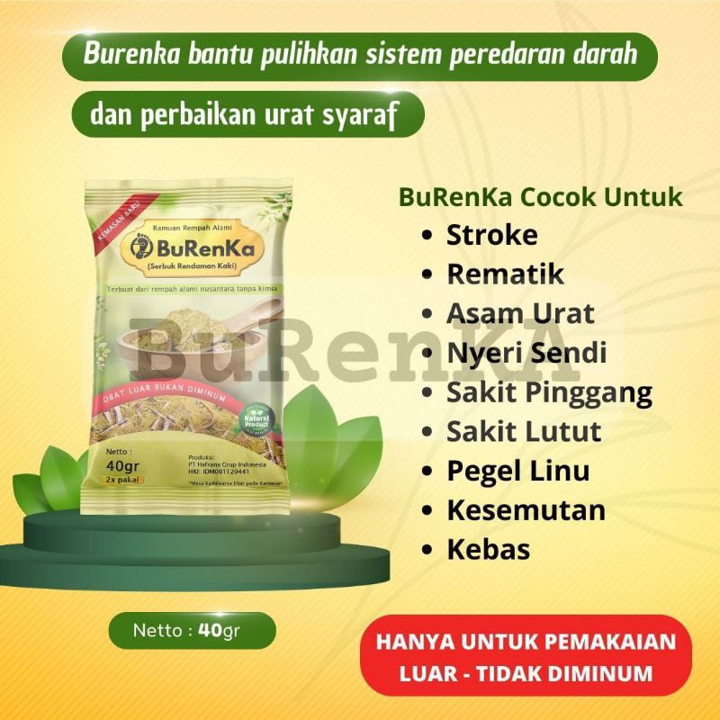 Burenka Serbuk Rendaman Kaki Serbuk Herbal Burenka 100% Original
