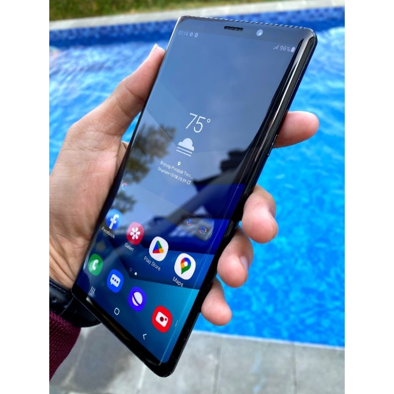 Samsung Galaxy Note 9 versi Snapdragon 845 Midnight Black fullset muluss