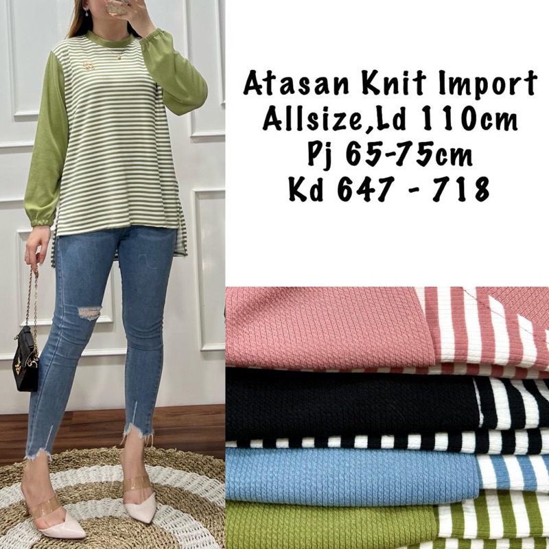Atasan alinka///Kaos//Kaos wanita//Kaos rajut//Kaos knit//Atasan rajut premium//Atasan rajut//Baju r