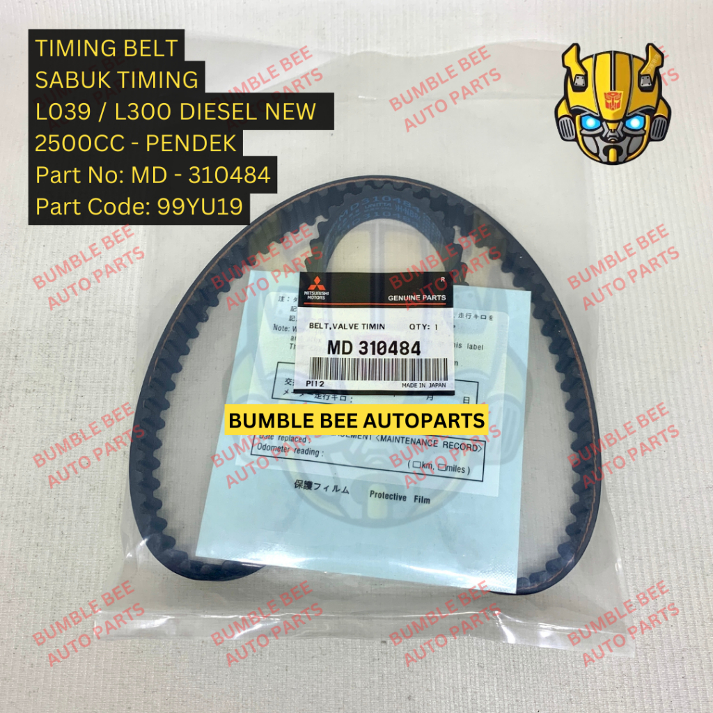 Timing Belt MD-310484 - L039 / L300 Diesel New 2.5 / Pajero - Pendek - MD-310484 - Gigi 99 Bulat
